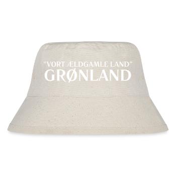 Greenland Bold Type Art - Stanley/Stella recycelter Bucket Hat - Naturweiß - Vorne