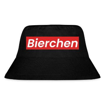 Bierchen Logo - Stanley/Stella recycelter Bucket Hat - Schwarz - Vorne
