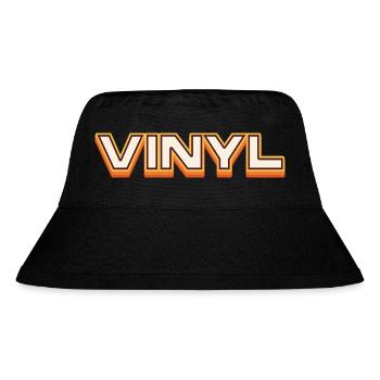 Vinyl Retro Music Typography Design - Stanley/Stella recycelter Bucket Hat - Schwarz - Vorne