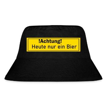 Bier Biertrinker Alkohol Geschenk Geschenkidee - Stanley/Stella recycelter Bucket Hat - Schwarz - Vorne
