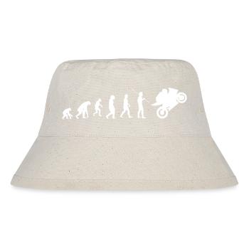 Motorrad evolution - Stanley/Stella recycelter Bucket Hat - Naturweiß - Vorne