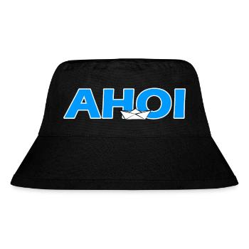 Schiff AHOI - Stanley/Stella recycelter Bucket Hat - Schwarz - Vorne