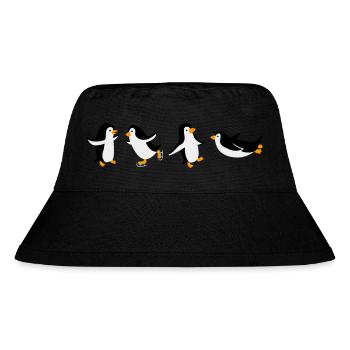 Lustige Pinguin-Gruppe - Stanley/Stella recycelter Bucket Hat - Schwarz - Vorne