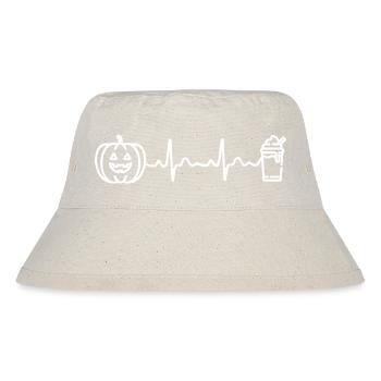 Halloween Heartbeat Pumpkin Spice Latte - Stanley/Stella Recycled Bucket Hat - natural - Front