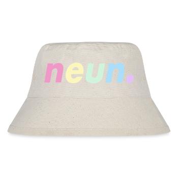 9. Geburtstag Geschenkidee Neun - Stanley/Stella recycelter Bucket Hat - Naturweiß - Vorne