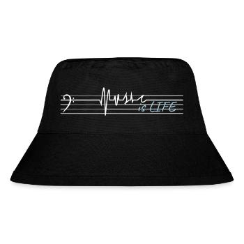 Music is life - bass clef - Bob recyclé Stanley/Stella - noir - Devant
