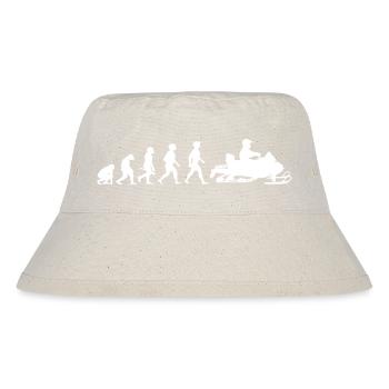 Evolution Schneemobil Motorschlitten Winter - Stanley/Stella recycelter Bucket Hat - Naturweiß - Vorne