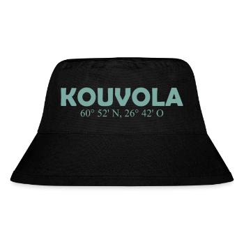 Kouvola - Finland - Coordinates Longitude Latitude - Stanley/Stella recycelter Bucket Hat - Schwarz - Vorne
