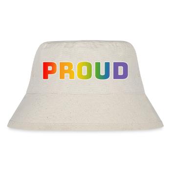 Regenbogen proud weiss - Stanley/Stella recycelter Bucket Hat - Naturweiß - Vorne