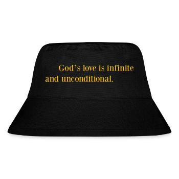 Gottes Liebe ist unendlich und bedingungslos - Stanley/Stella recycelter Bucket Hat - Schwarz - Vorne