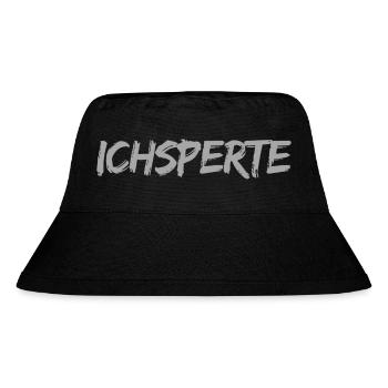 Ichsperte - Experte, lustiger Wortwitz - Stanley/Stella recycelter Bucket Hat - Schwarz - Vorne