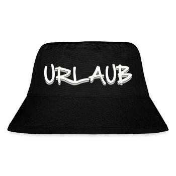 URLAUB - Stanley/Stella recycelter Bucket Hat - Schwarz - Vorne