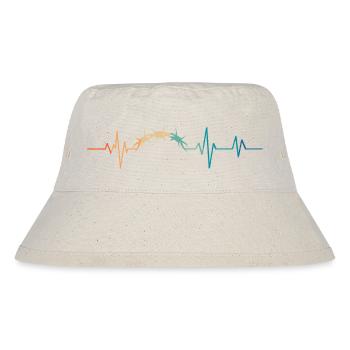 Retro Heartbeat Barbed Wire - Stanley/Stella Recycled Bucket Hat - natural - Front