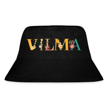 VILMA name decorated with flowers - Stanley/Stella Recycled Bucket Hat - black - Front