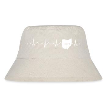Ohio State Heartbeat EKG Proud USA State Roots - Stanley/Stella Recycled Bucket Hat - natural - Front