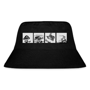 rasta skateboard - Stanley/Stella recycelter Bucket Hat - Schwarz - Vorne