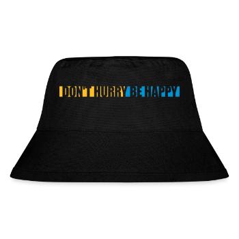 Don't hurry be happy - Stanley/Stella Recycled Bucket Hat - black - Front