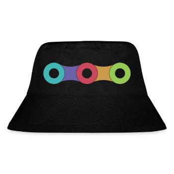Bicycle chain - Stanley/Stella Recycled Bucket Hat - black - Front