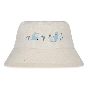Beluga Heartbeat - Geschenkidee - Stanley/Stella recycelter Bucket Hat - Naturweiß - Vorne