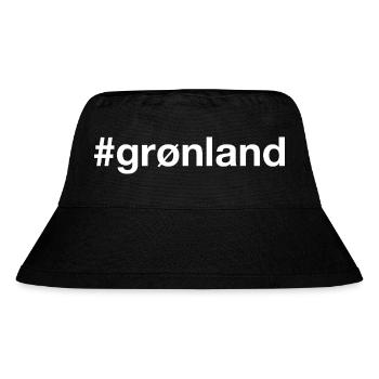 GRÖNLAND Grönland Hashtag - Stanley/Stella recycelter Bucket Hat - Schwarz - Vorne