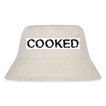COOKED White and Black by Falsches Design - Stanley/Stella recycelter Bucket Hat - Naturweiß - Vorne