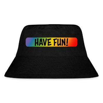 rainbow have fun - Stanley/Stella Recycled Bucket Hat - black - Front
