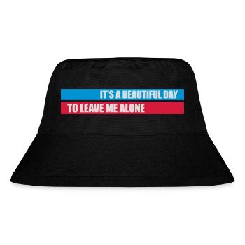 leave me alone day - Stanley/Stella recycelter Bucket Hat - Schwarz - Vorne