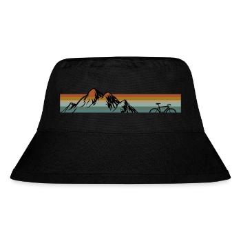 Mountain and MTB - Stanley/Stella Recycled Bucket Hat - black - Front