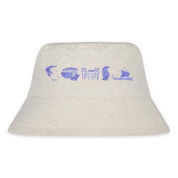 Boho Line Art Design, série « Grèce » - Bob recyclé Stanley/Stella - blanc naturel - Devant