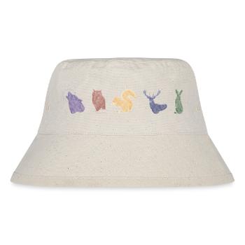 Boho Line Art Design, Serie „Woods“ - Stanley/Stella recycelter Bucket Hat - Naturweiß - Vorne