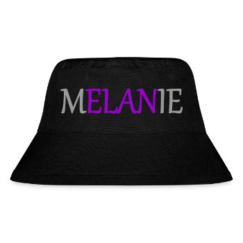 Melanie - Elan - Namenstag Vers.2 - Stanley/Stella recycelter Bucket Hat - Schwarz - Vorne