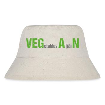 VEGetables AgaiN - Vegan - Stanley/Stella recycelter Bucket Hat - Naturweiß - Vorne