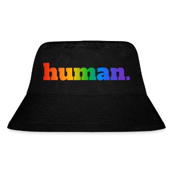 Menschlicher Regenbogen - Stanley/Stella recycelter Bucket Hat - Schwarz - Vorne