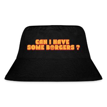 Kann ich Burger essen? - Stanley/Stella recycelter Bucket Hat - Schwarz - Vorne