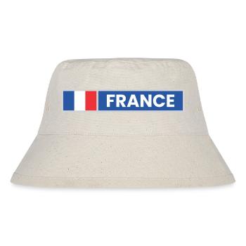 France National Flag - Stanley/Stella Recycled Bucket Hat - natural - Front