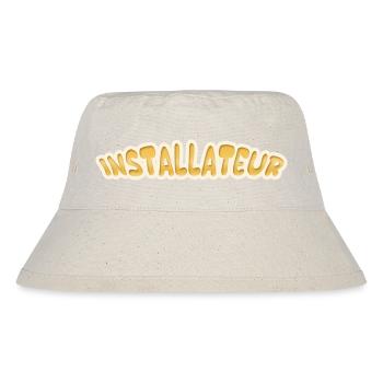 Geschenk für Installateur - Stanley/Stella recycelter Bucket Hat - Naturweiß - Vorne