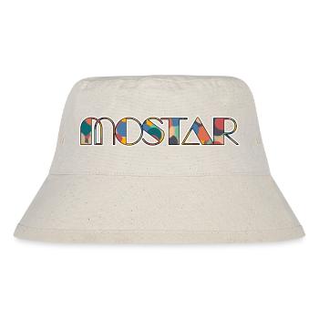 Mostar Retro Pop Typografie - Stanley/Stella recycelter Bucket Hat - Naturweiß - Vorne
