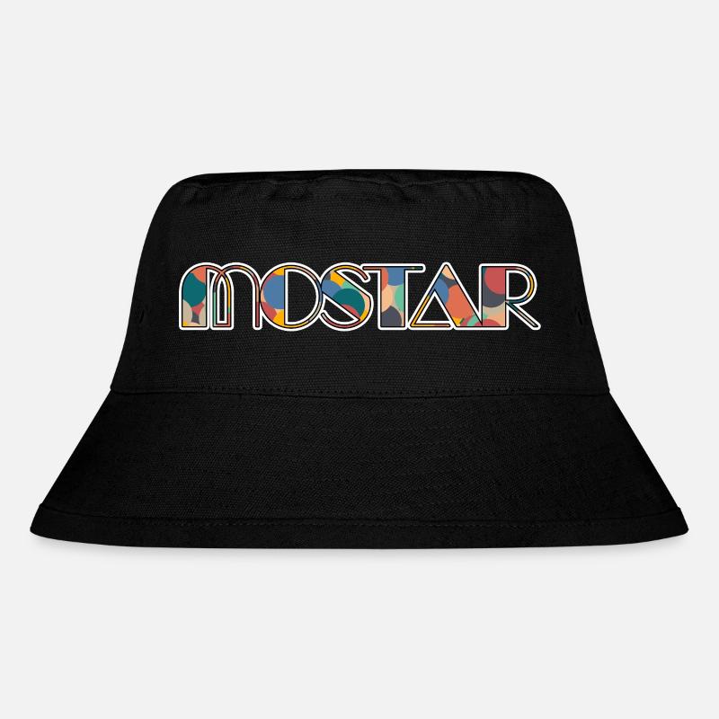 Mostar Retro Pop Typografie - Stanley/Stella recycelter Bucket Hat - Schwarz