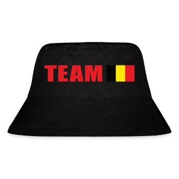 Support-Team Belgien - Stanley/Stella recycelter Bucket Hat - Schwarz - Vorne