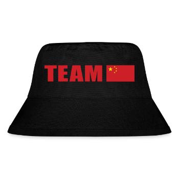 Support-Team China - Stanley/Stella recycelter Bucket Hat - Schwarz - Vorne