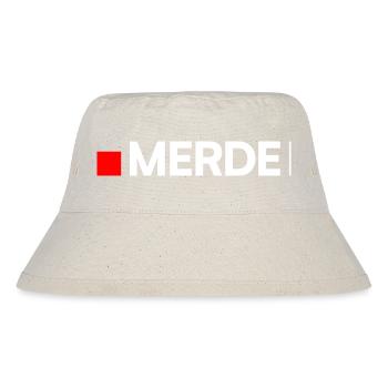 SHIT | Humor, minimalist reaction - Stanley/Stella Recycled Bucket Hat - natural - Front