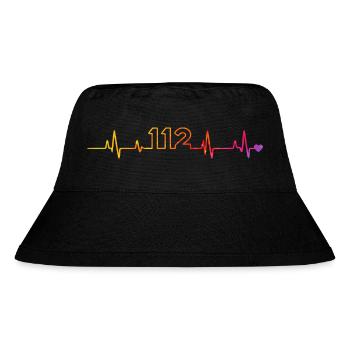 feuerwehr 112 - Stanley/Stella recycelter Bucket Hat - Schwarz - Vorne