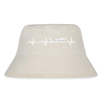 Pulse rate airplane - Stanley/Stella Recycled Bucket Hat - natural - Front