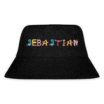 Sebastian - Stanley/Stella recycelter Bucket Hat - Schwarz - Vorne
