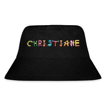 Christiane - Stanley/Stella recycelter Bucket Hat - Schwarz - Vorne