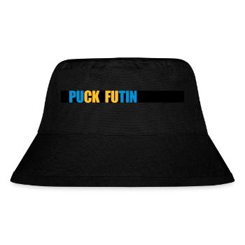 puck futin logo design - Stanley/Stella Recycled Bucket Hat - black - Front