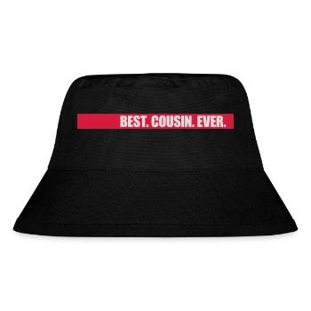 best cousin ever Zitat - Stanley/Stella recycelter Bucket Hat - Schwarz - Vorne