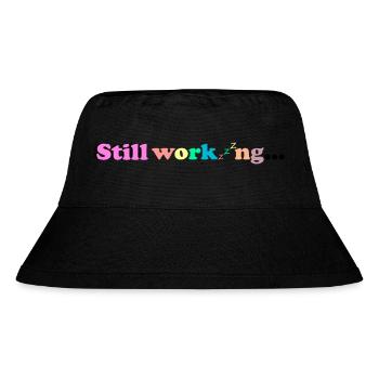 Still working - Stanley/Stella recycelter Bucket Hat - Schwarz - Vorne