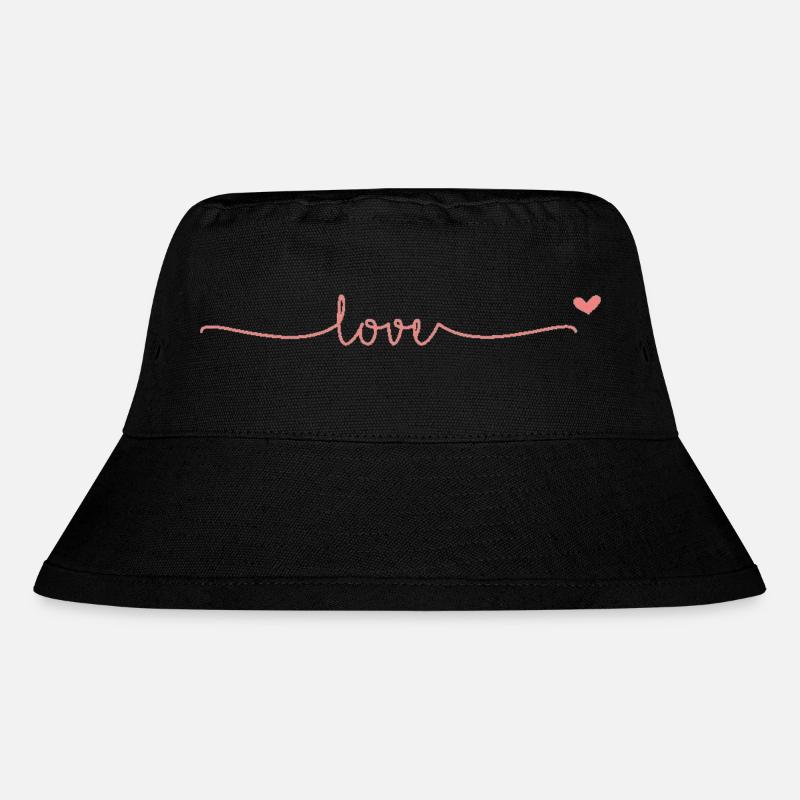 Love - Stanley/Stella recycelter Bucket Hat - Schwarz