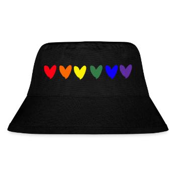 Pride Gay Lesbian LGBT Rainbow Parade - Stanley/Stella Recycled Bucket Hat - black - Front